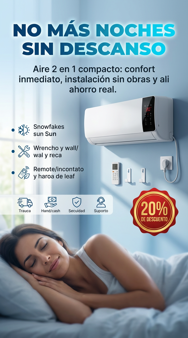 Aire Acondicionado Portatil de Pared OFERTA PAGA 1 LLEVA 2