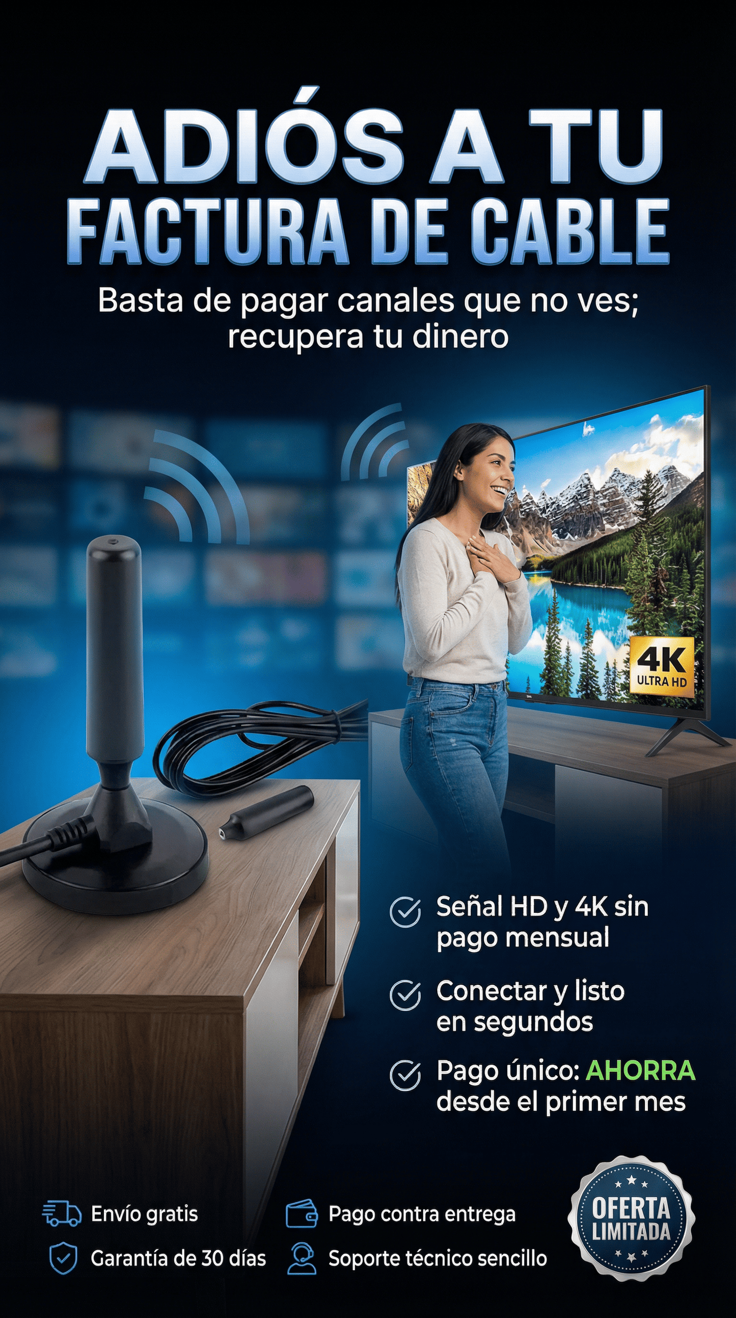Antena HD 4k 2.0 / OFERTA PAGA 1 LLEVA 2